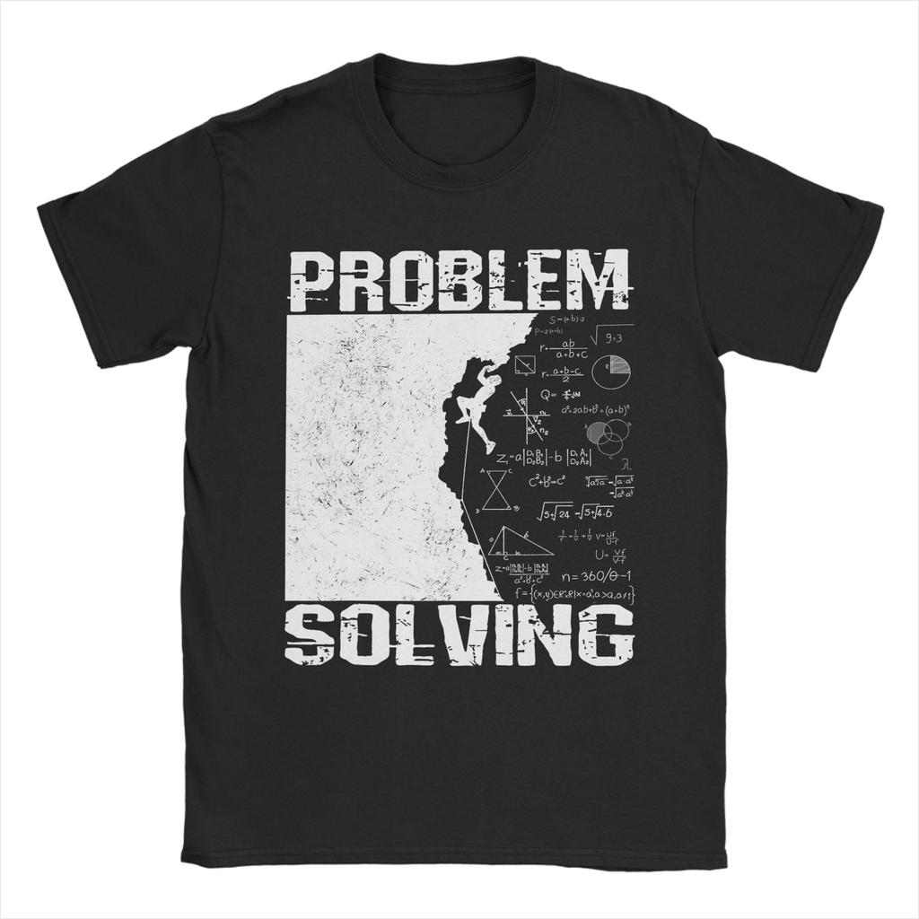 Unisexs TShirts Problem Solving is my Cardio Rock Climbing Bouldering Funny Cotton Tee Shirt Short Sleeve T Shirt