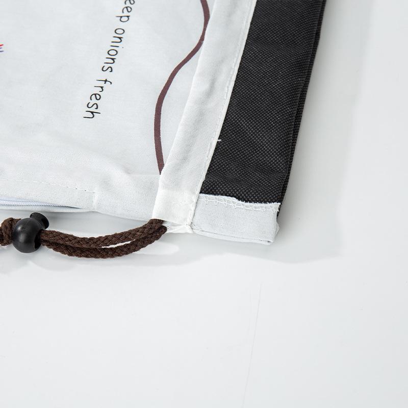 Potato Onion Storage Bag Keep Fresh Vegetable Fruit Organizer Drawstring Canvas Bags Reusable Sacks Holds Keeper Large Capacity