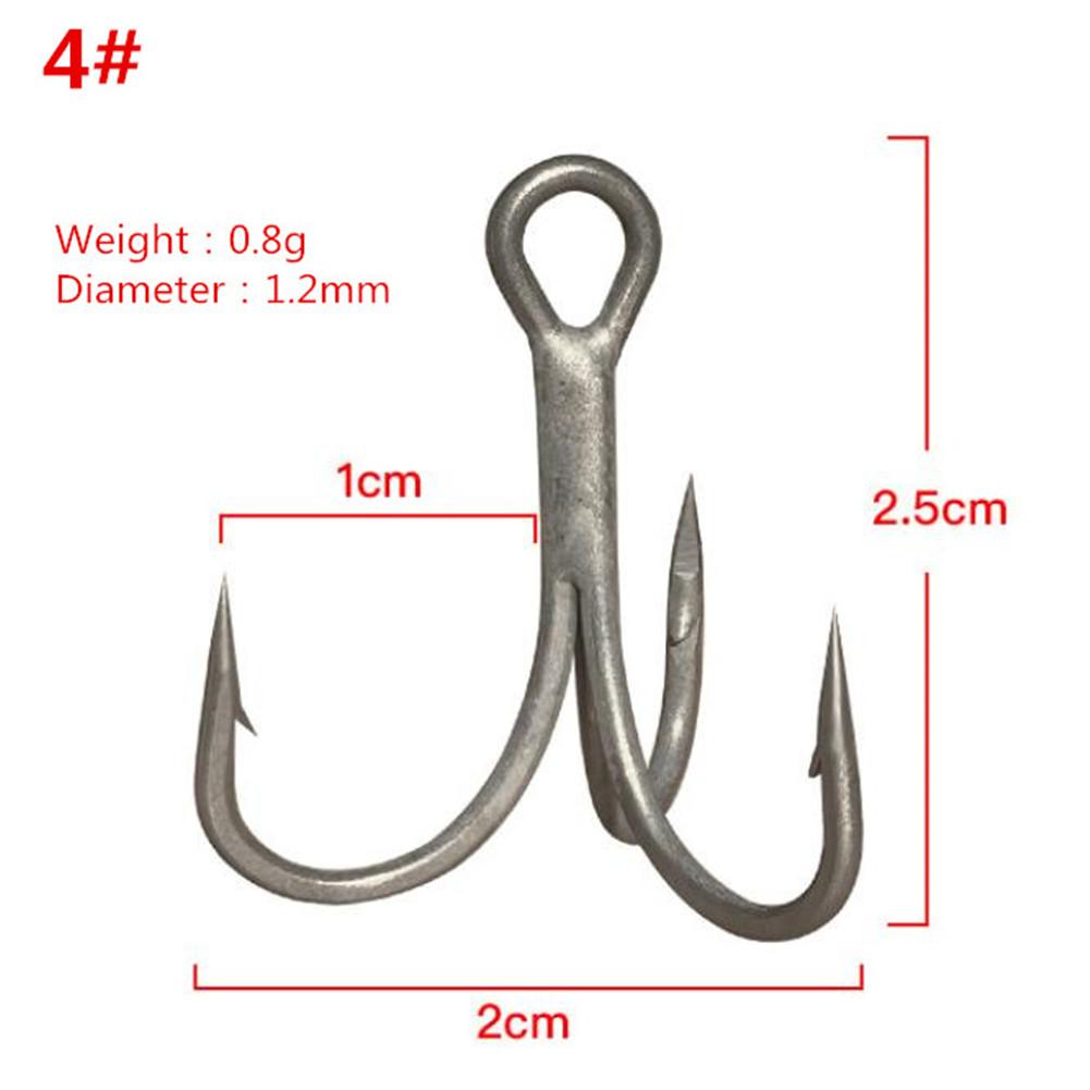 Fishing Hook Alloy Steel Anchor Hook Treble Hooks 4#6#8#10# Lure Fake Bait Hook