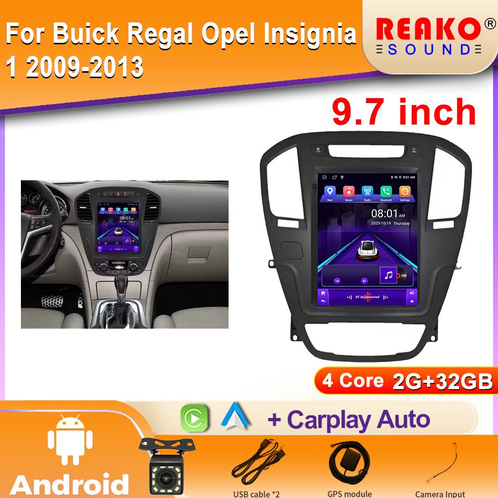 For Buick Regal Opel Insignia 1 2009-2013 Car Radio GPS Navigation Android Auto Multimedia Player Video Output 4G BT No 2din DVD