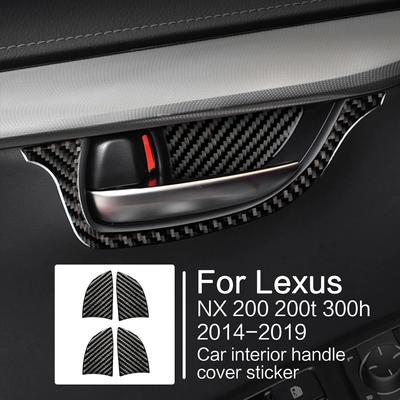 Для Lexus NX 200 200t 300h 2014-накладка на внутреннюю ручку автомобиля, наклейки, наклейки, автомобильные аксессуары для интерьера, углеродное волокно