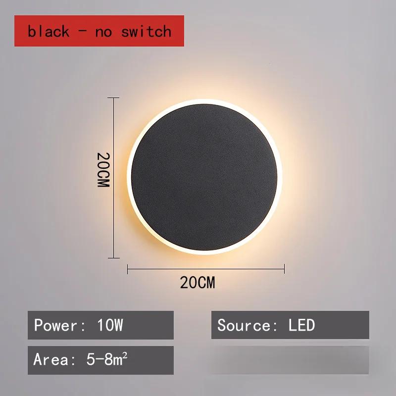 Настенный декор круглый светодиодный настенный светильник в скандинавском стиле для спальни, прикроватная лампа, простая современная комната, коридор, фоновая настенная лампа для коридора