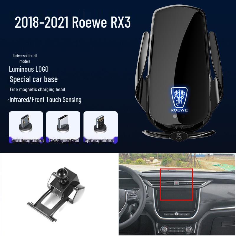 Магнитный беспроводной держатель для телефона с быстрой зарядкой для Roewe 350, RX5, I5, I6, RX8, MAX