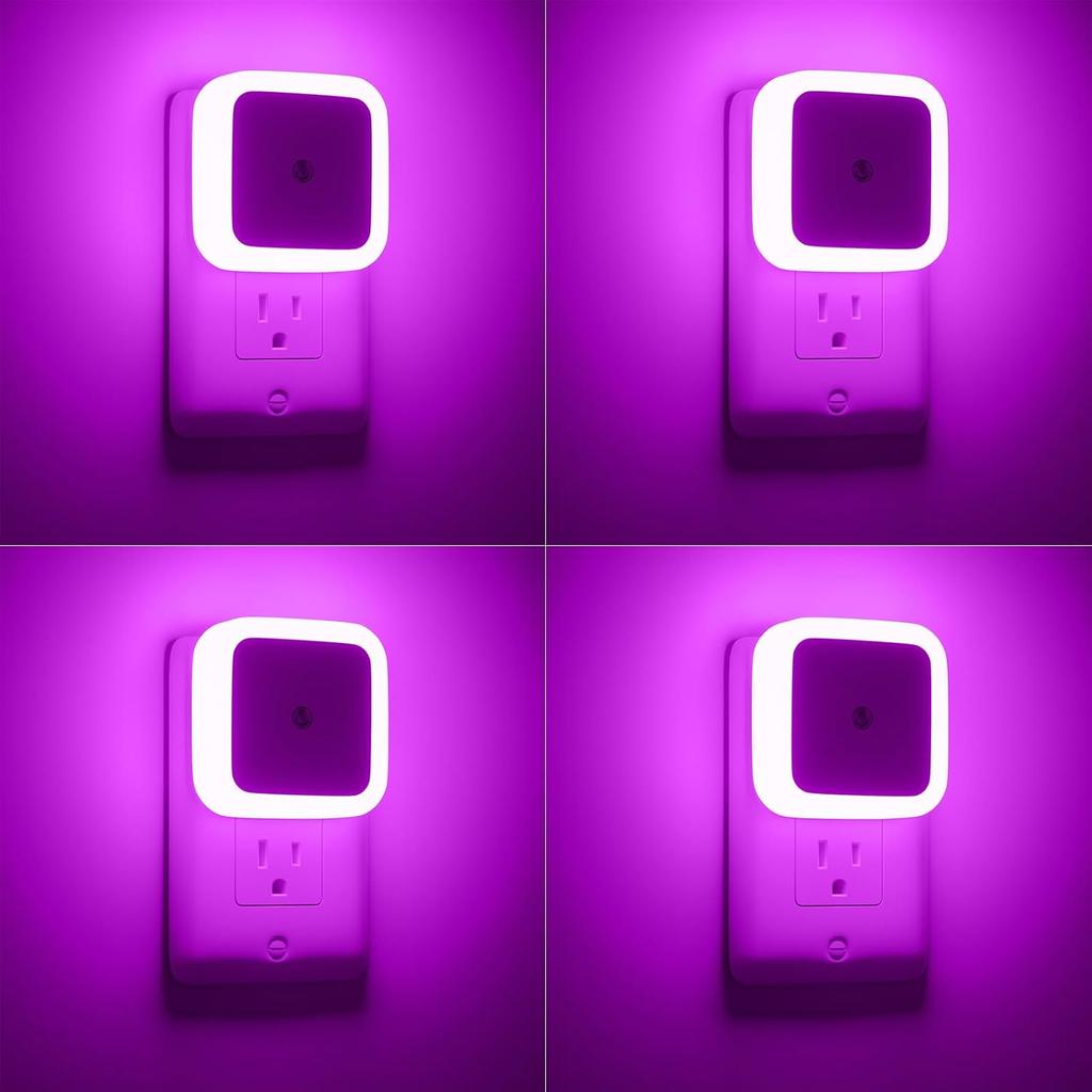 Sujeet Night Light, Night Lights Plug into Wall 4-Pack, Nightlight Plug in Night Lights, Dusk to Dawn Night Lamp Led Night Light for Bedroom,