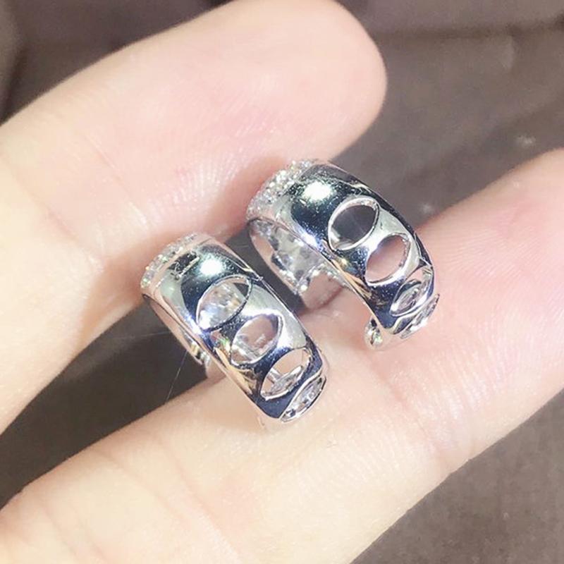 Серьги-кольца Huitan Sparkling Crystal CZ для женщин, повседневная одежда, темпераментные круглые серьги, изысканный подарок, модные ювелирные изделия