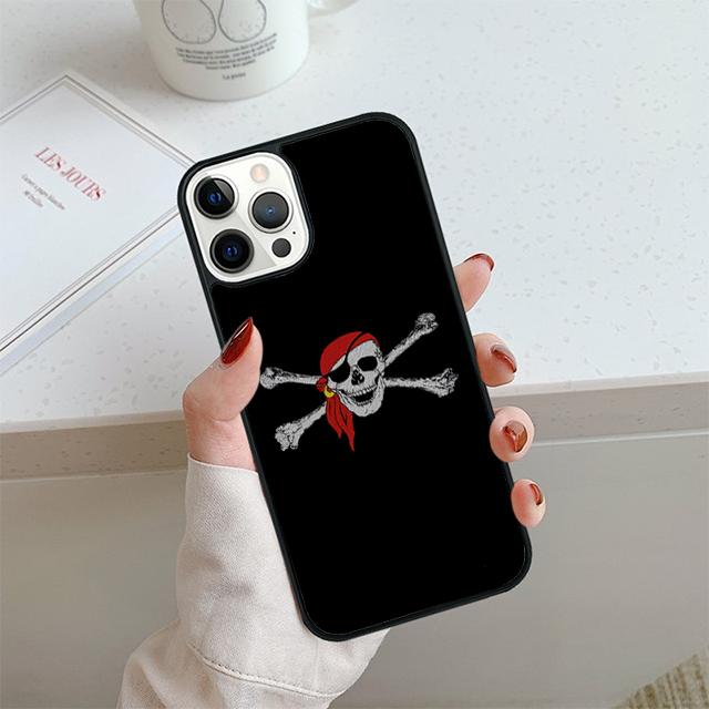 Чехол для телефона с пиратским черепом и скрещенными костями Для iPhone 17 Air 14 15 16 16e 13 12 Max Чехол Для Apple 11 Pro Max Plus Coque