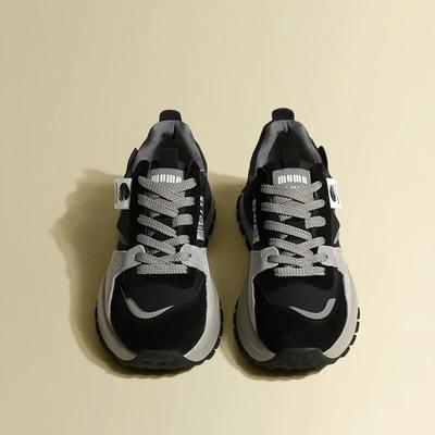 Обувь для отдыха и спорта, кожаные дышащие спортивные женские туфли на плоской подошве с ремешками, осенне-зимняя обувь для пап, мягкая подошва