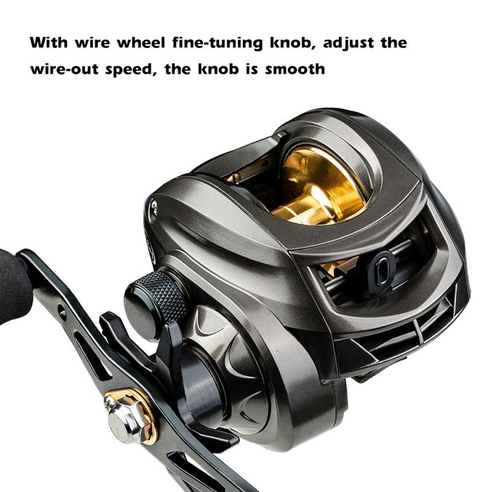 Рыболовная катушка Кастинговая катушка Baitcaster 7.2:1 высокоскоростная спиннинговая катушка с магнитным тормозом, макс. 18 фунтов