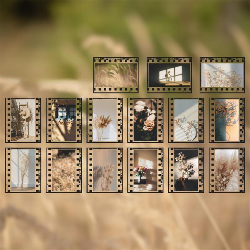 30 шт., винтажная пленка для домашних животных INS, цветок, скрапбукинг, журнал, декоративные этикетки, наклейки для дневника, канцелярские принадлежности, наклейки для альбома