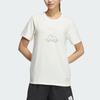 Adidas Футболка с коротким рукавом и круглым вырезом в стиле аниме, женские топы, белые JN6660