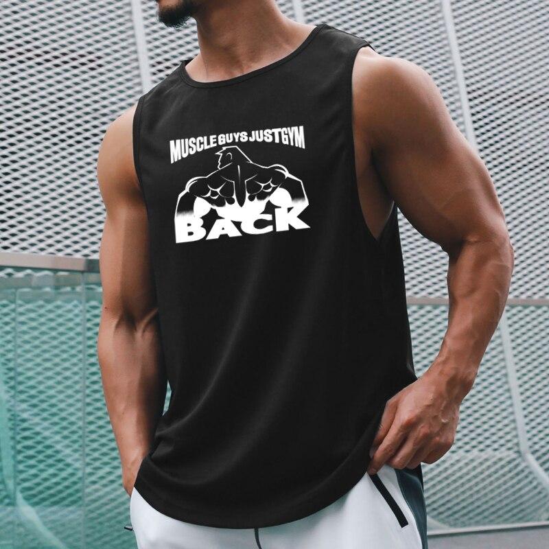 Muscleguys Мужская спортивная одежда, спортивный жилет Tide Youth, летняя тонкая быстросохнущая красивая баскетбольная фитнес-футболка без рукавов