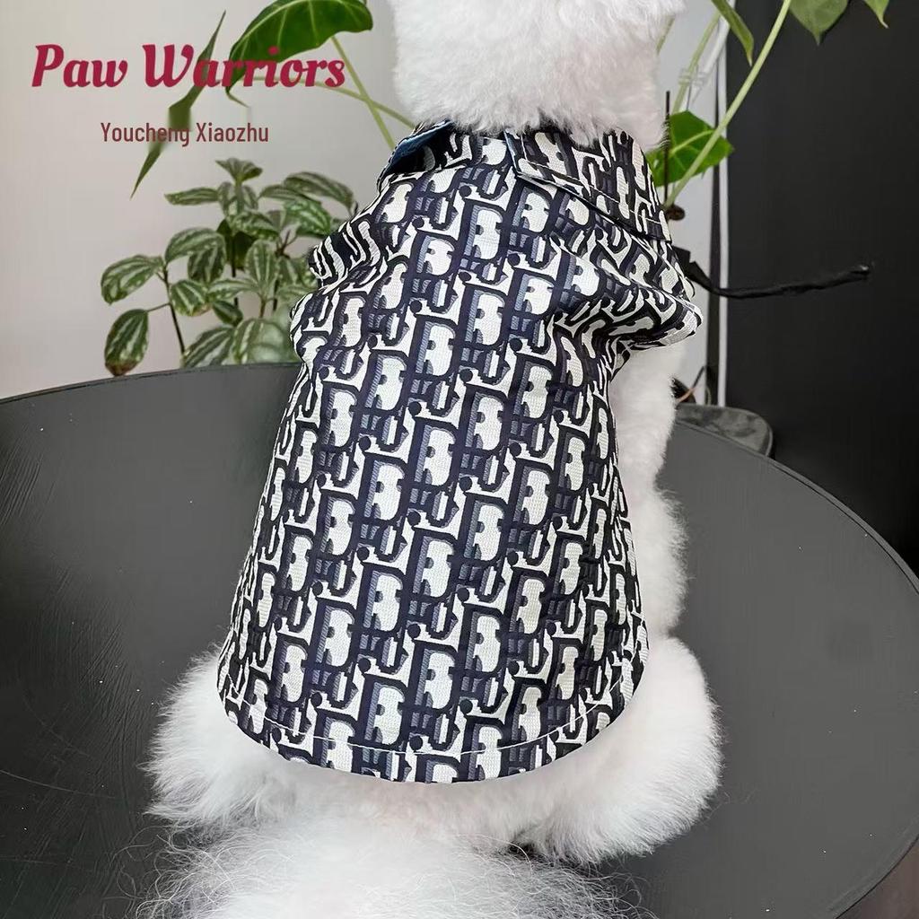 Роскошный джинсовый безрукавный жилет для собак - Подходит для золотистого ретривера, тедди, бишона, шнауцера, корги