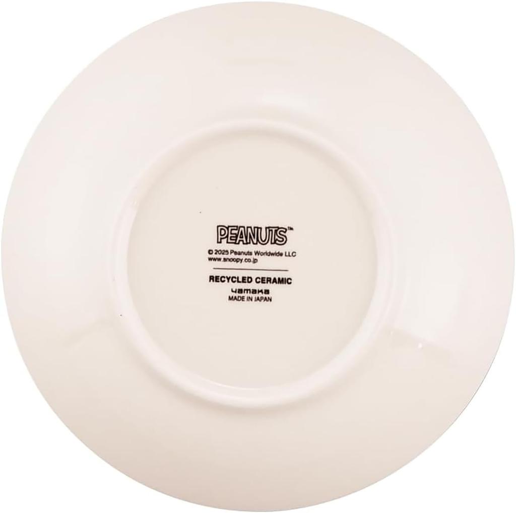 PEANUTS Snoopy Trio Bowl Set Curry Soup and Salad 17cm Diameter x Depth Microwave and Dishwasher Mino Yamaka Made in Recycled Tableware for SDG (3