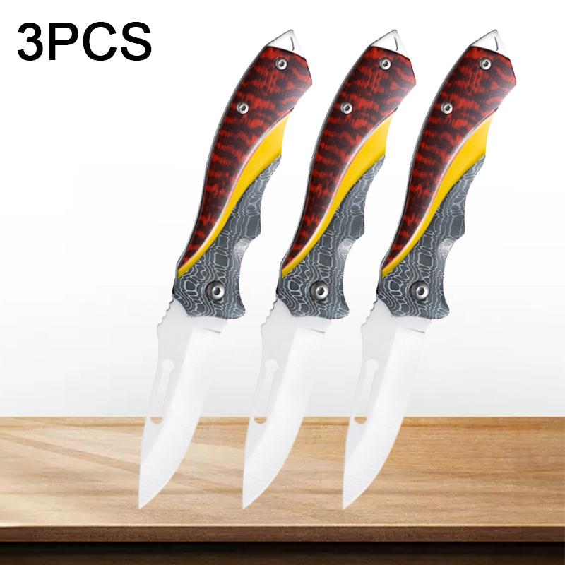 Stainless Steel Fruit Knife Folding Pocket Knife Multifunctional Portable Barbecue Knives Kitchen Cooking Meat Cleaver Cutting