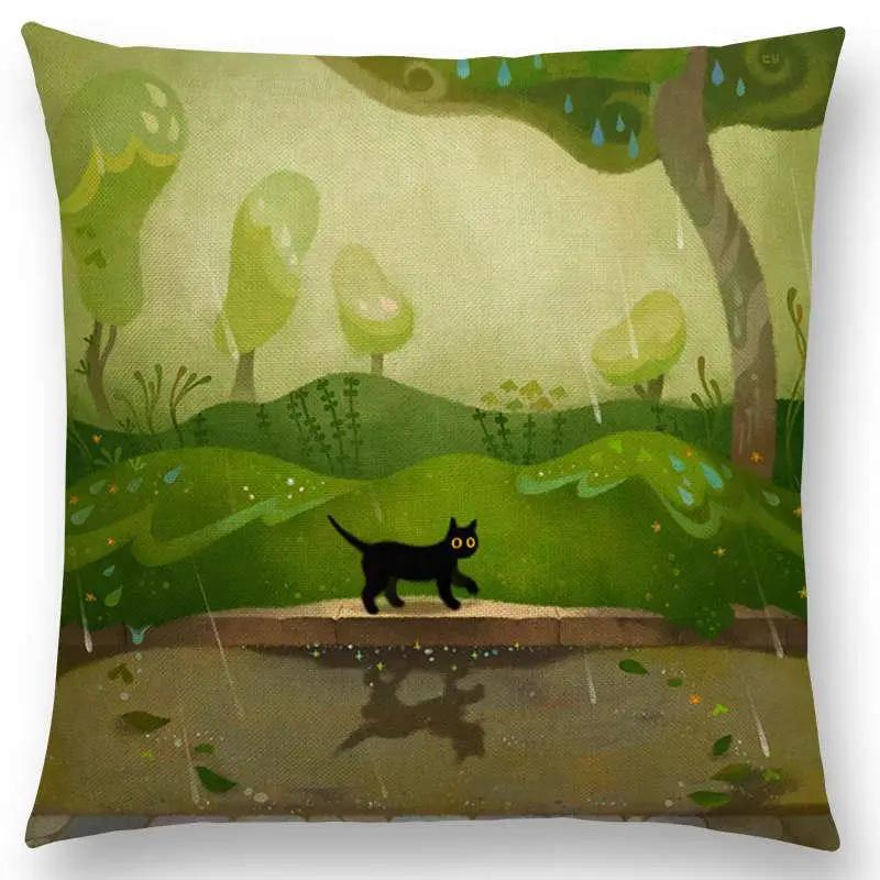 Супер милый мультяшный животный иглобрюх чехол для подушки, прекрасная птица, милое гнездо, интересная рыба, кошка, лягушка, лиса, наволочка для диванной подушки, Огар