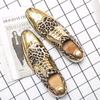 Модные мужские туфли-лоферы золотисто-серебристого цвета с леопардовым принтом, повседневная обувь, мужские оксфорды, деловые свадебные мокасины, формальные