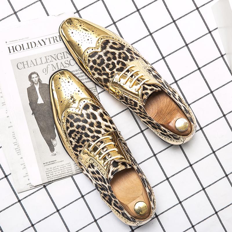 Модные мужские туфли-лоферы золотисто-серебристого цвета с леопардовым принтом, повседневная обувь, мужские оксфорды, деловые свадебные мокасины, формальные