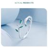 Кольцо Fresh Leaf Open Ring из серебра 925 пробы, повседневные кольца из стерлингового серебра 925 пробы с листьями