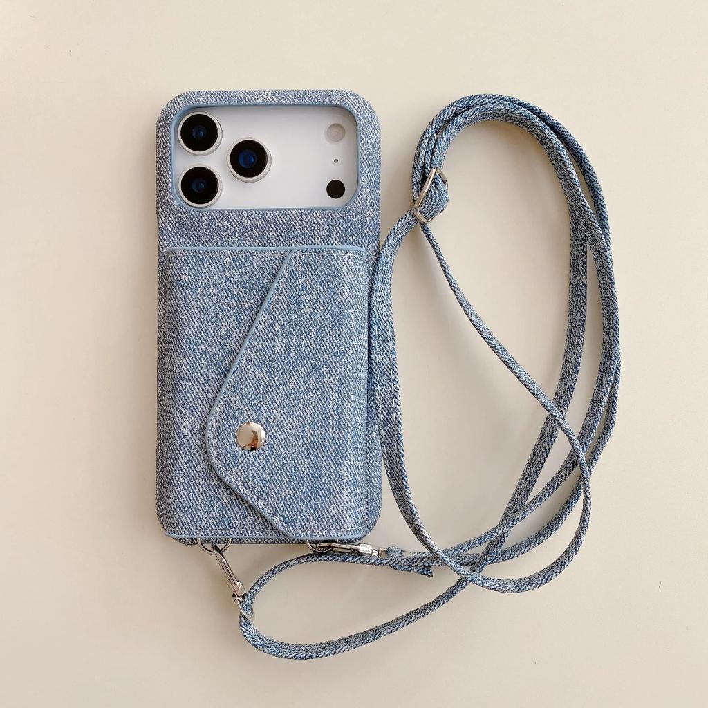 Чехол-кошелек на шнурке для iPhone 17 Air 16E 15 14 11 Pro Max 13 12 11 Mini X XS XR 8 Plus с держателем для карт Кожаный чехол