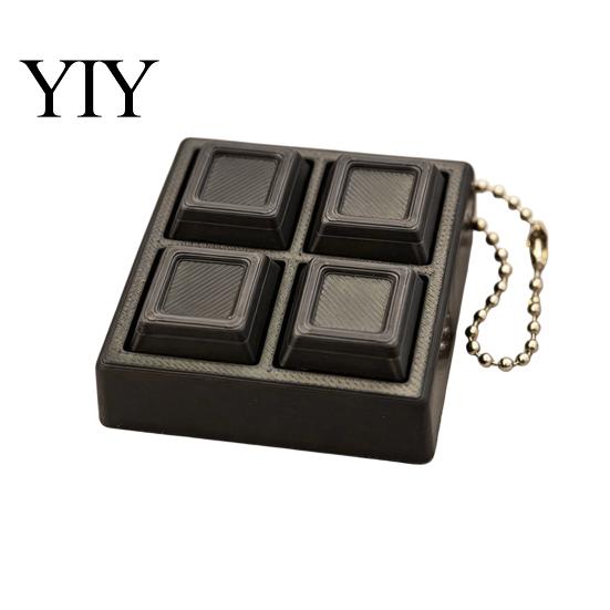 PLA Clicker Toy 3D Printed Chocolate Toy, Decompression Button Keychain Pendant with Bead Chain, Stress Relief Clicky for Backpacks Everyday Carry