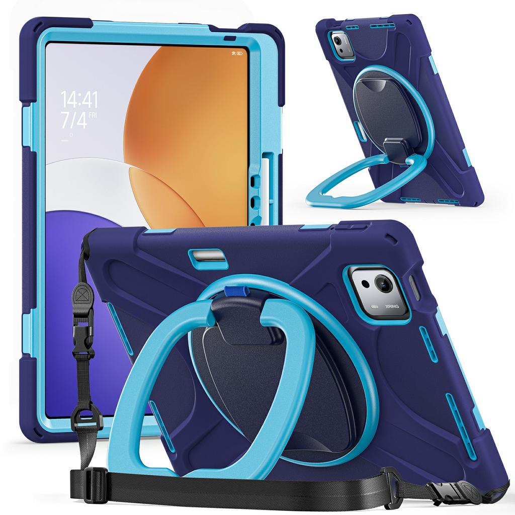 Чехол для Xiaomi Pad 7S Pro 12.5/6S Pro 12.4 с плечевым ремнем TPU+PC+Силиконовая подставка Обложка для планшета