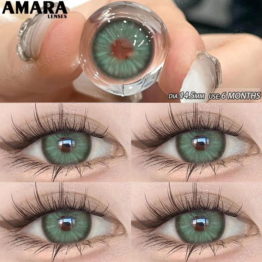 AMARA Colored Contacts Lenses Brown Lenses Purple Lens Natural Look Cosmetics Colored Pupils Eyes Color Lens Soft High Quality