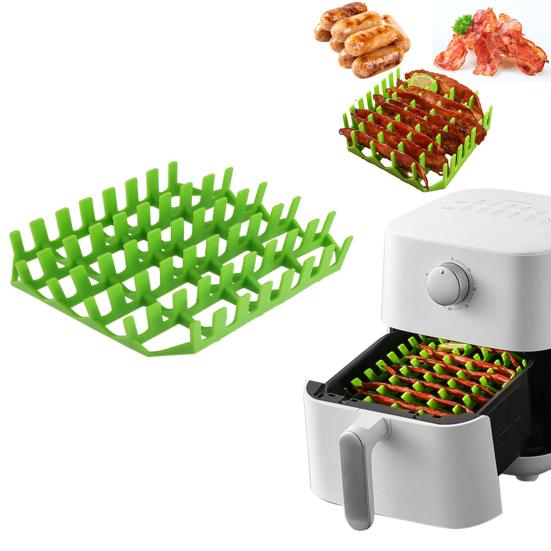 Силиконовый вкладыш для фритюрницы Yousheng с разделителем, квадратные многоразовые вставки, подставка для фритюрницы пищевого класса для приготовления хот-догов на гриле