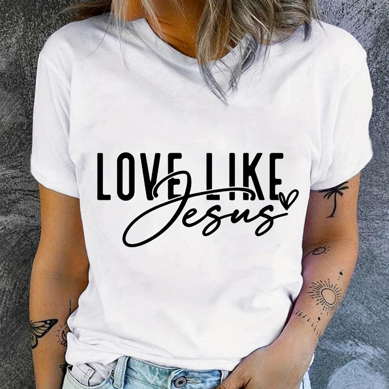 Футболка с принтом слогана Heart & Happy, милый топ с коротким рукавом и круглым вырезом, повседневная одежда для женщин, на День святого Валентина, для лета и весны