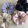 Solid Color Double Layer Large Hair Scrunchies Headbands Womens Temperament Hair Rope Rubber Band Female Fashion Party Headdress