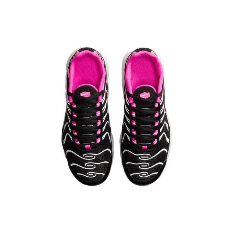 Nike Кроссовки Air Max Plus GS Черный Лазерный Фуксия Детские Белый CD0609-025