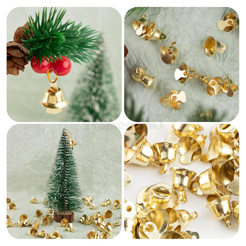 10pcs Mini Trumpet Jingle Bells Ornaments Small Size for DIY Handmade Crafts Pet Hanging Decor Suitable for Party Wedding Christmas Occasions