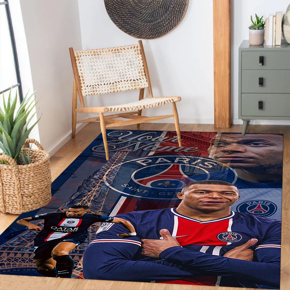 Mbappe Customize Text Area Rug Perfect For Hallway Dormitory Decorate Room Study Room Antislip Carpet Anime Office Decor Wedding Party Gift