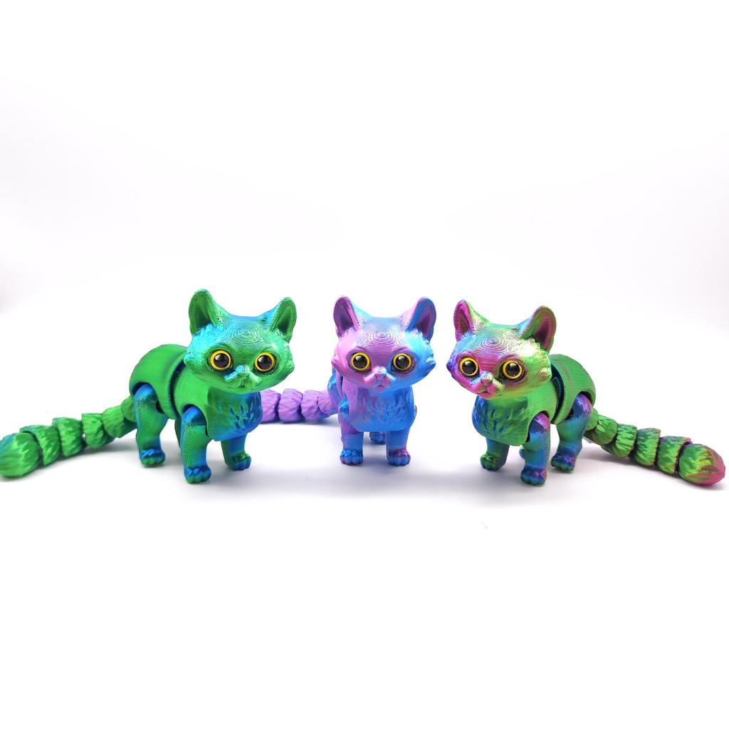 Милая кошечка, 3D-печатная модель, настольное украшение