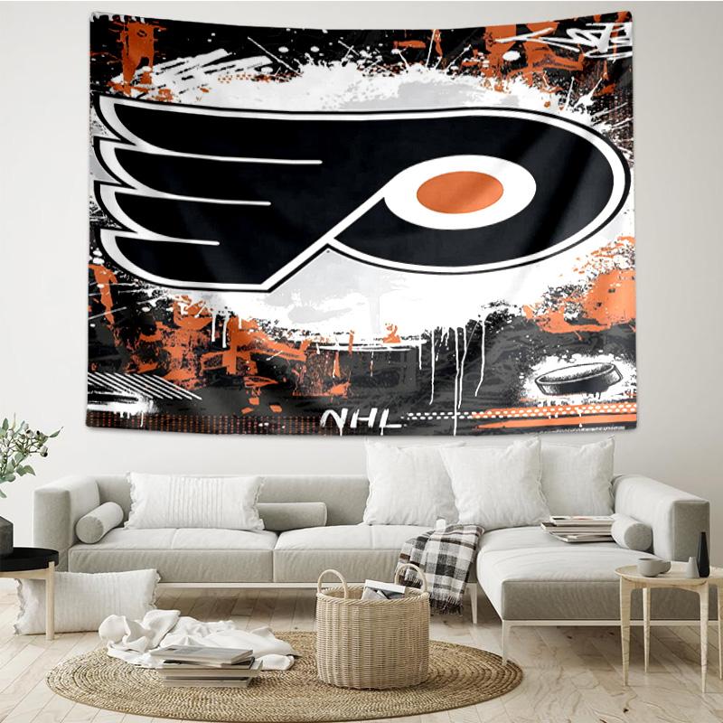 Flyers Hockey Team Tapestry, Unique Design Tapestry, Wall Decor for Bedroom,Livingroom, Playroom,Heartwarming Fan Holiday Gifts