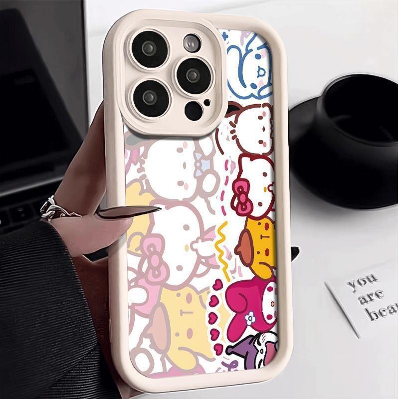 Взрывозащищенный TEMU/Xiyin/TikTok Sanlio TK кот Hello Kitty для Apple 16 чехол для мобильного телефона лестница