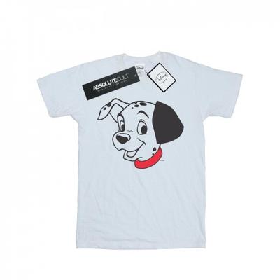 Женская/дамская 101 Dalmatians Футболка бойфренда из хлопка с изображением головы далматина