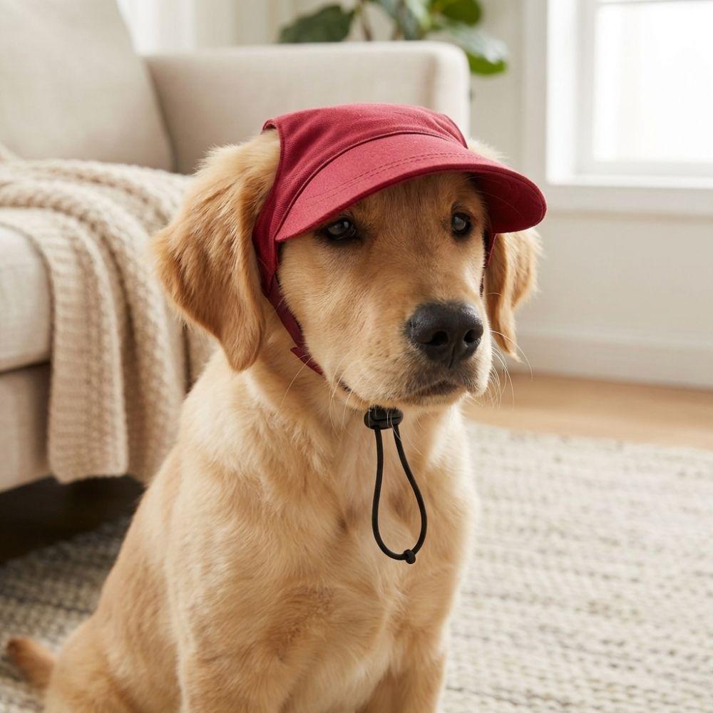 with Ear Holes Dog Sun Hat Adjustable Pet Visor Hat Handsome Summer Cat Cap Photo Prop