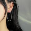 Electroplating Exaggerated Large Circle Earrings, Simple Design Sense, Fashionable Thin Circle Earrings, Earrings.