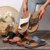 20252025 Summer European and American Women's Shoes Sandals Beach Large Size Casual Toe Wedge Slippers