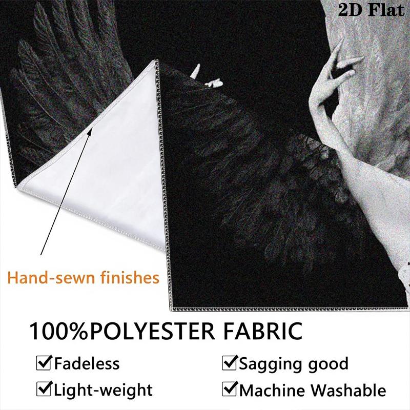 Black swan Wall Tapestry Aesthetic Wall Hanging Printed Fabric Blanket Decorative Tapestries for Bedroom Living Room Home Decor