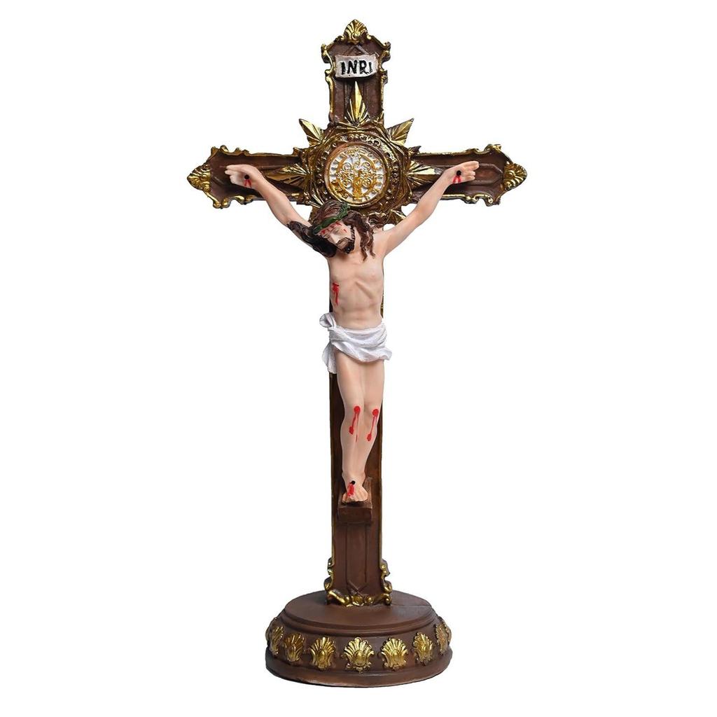 Table Crucifix with Lord Jesus Christ In 12 Inch for Prayer Room Gifting and Decoration