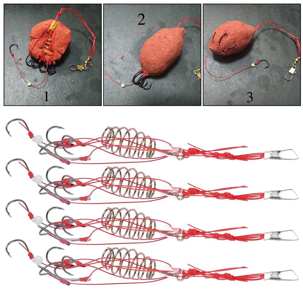 8 шт. Взрывной рыболовный крючок Светящаяся рыболовная приманка Прикормка Кормушка Ловушка Клетка из нержавеющей стали