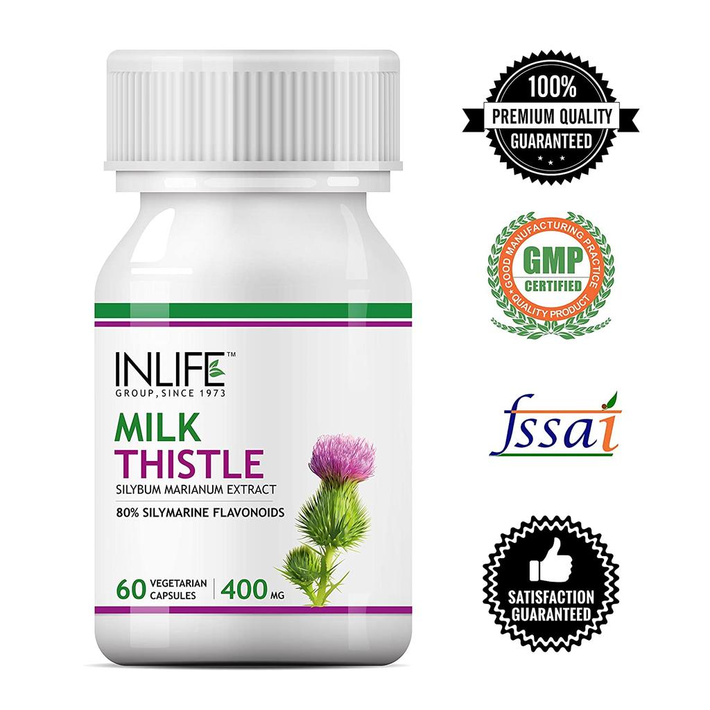 Расторопша (60 кап, 400 мг), Milk Thistle,  INLIFE