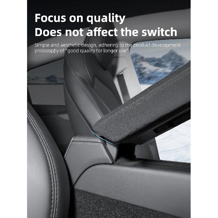 Car Center Console Armrest Pad For Tesla Model YL 2026 6 seats Auto Central Armrest Box Cover Anti-Scratch Accessories