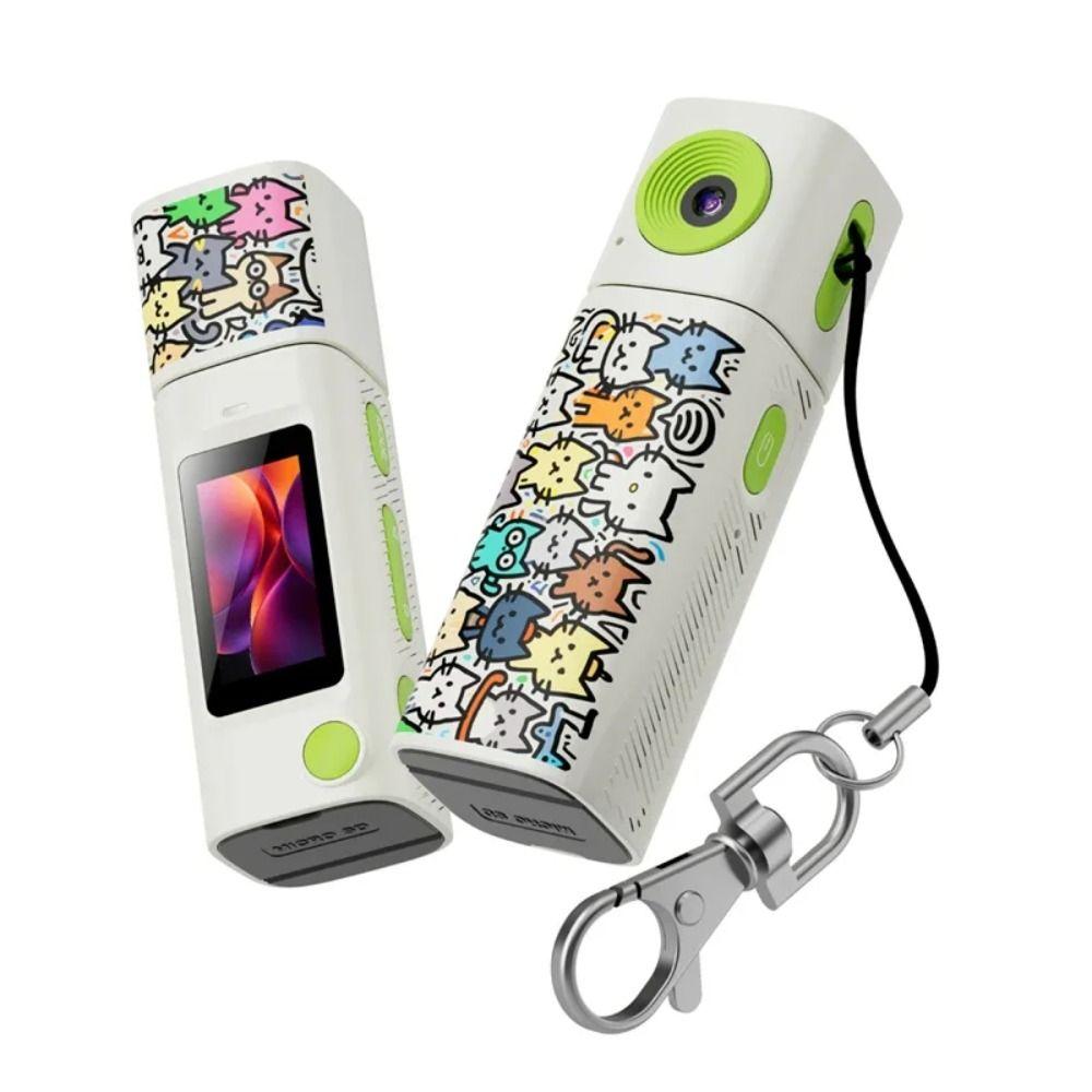 Keychain Design Lipstick Series Camera 230° Rotatable Lens 2K HD Camcorder Outdoor Photography