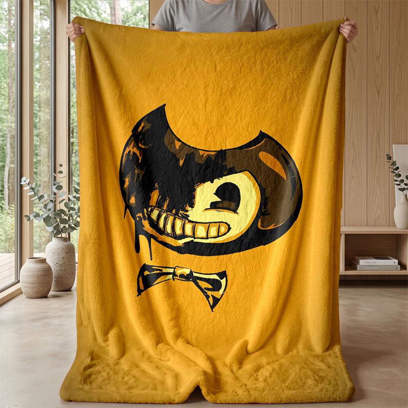 Soft Flannel Blanket Lightweight Cozy Bedroom Living Room CoverBendy and the Ink Machine