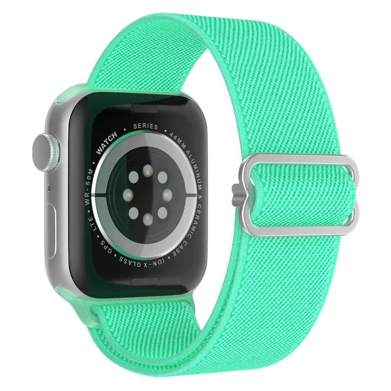 Эластичный нейлоновый ремешок для Apple Watch ultra 2 49 мм Series 9/8/7 41 мм 45 мм 38/42-40 мм/44 мм Богемский браслет ремешок для iWatch 6 5 4 3 Se