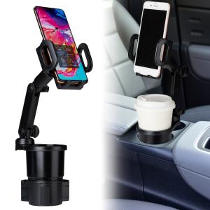 Cup Holder Expander For Car 360° Rotation Cell Phone Holder Mount Compatible For IPhone/Android Smartphones
