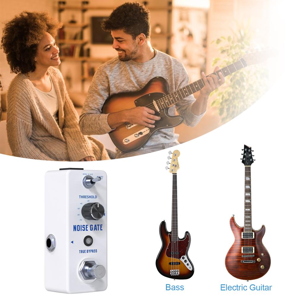 NOISE GATE Noise Reduction Guitar Effect Pedal 2 Modes(Hard/Soft) Full Metal Shell True