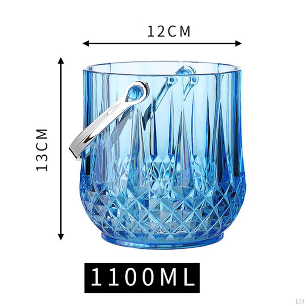 Bucket, Party Beverage Bin, Ice Container Drink Chiller, Bucket Acrylic Storage Tub for Home Bar